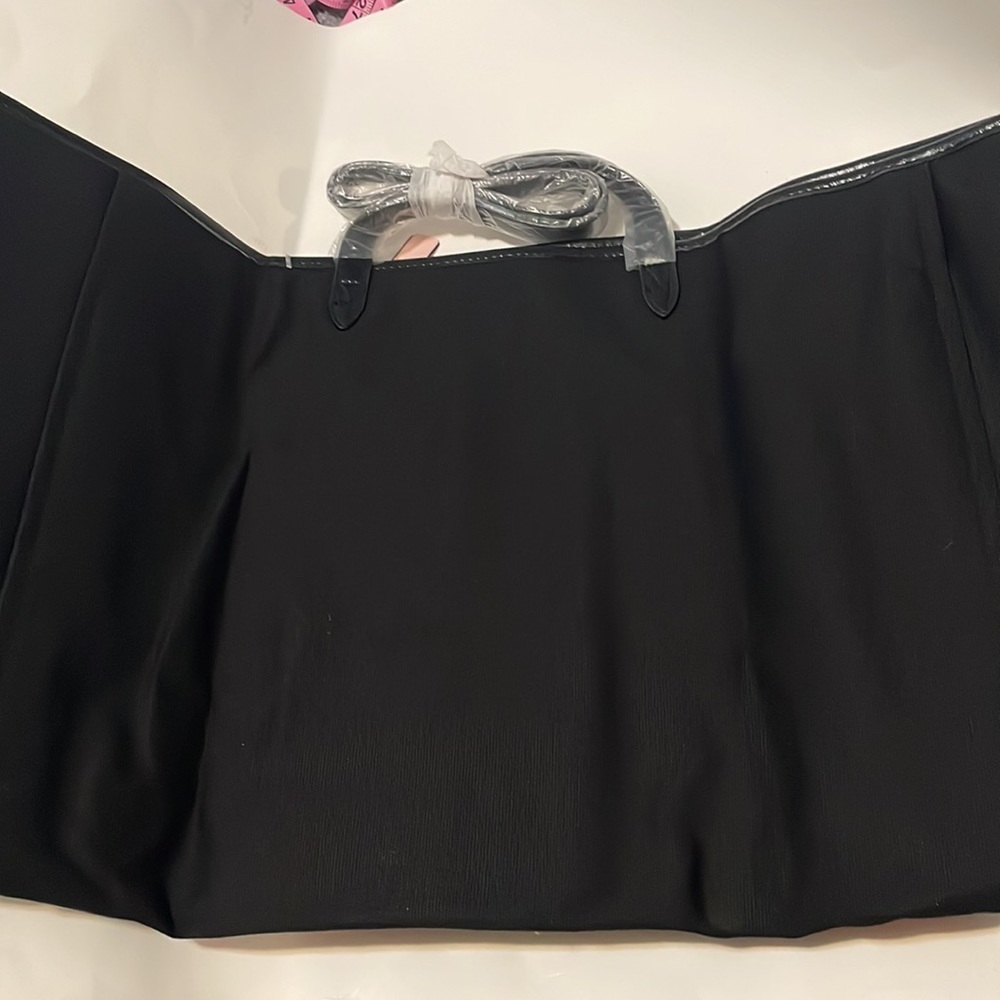 NWT Victoria Secret Sequin Stripped Tote Bag And Clutch - Picture 4 of 7